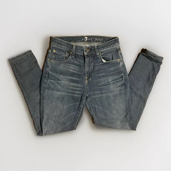7 For All Mankind Woman's Denim Jeans Austyn Skinny Size 28‎ - Picture 1 of 8